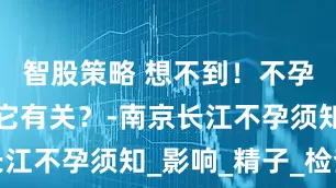 智股策略 想不到！不孕不育竟和它有关？-南京长江不孕须知_影响_精子_检查