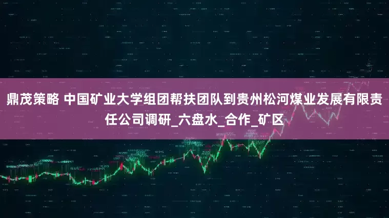 鼎茂策略 中国矿业大学组团帮扶团队到贵州松河煤业发展有限责任公司调研_六盘水_合作_矿区